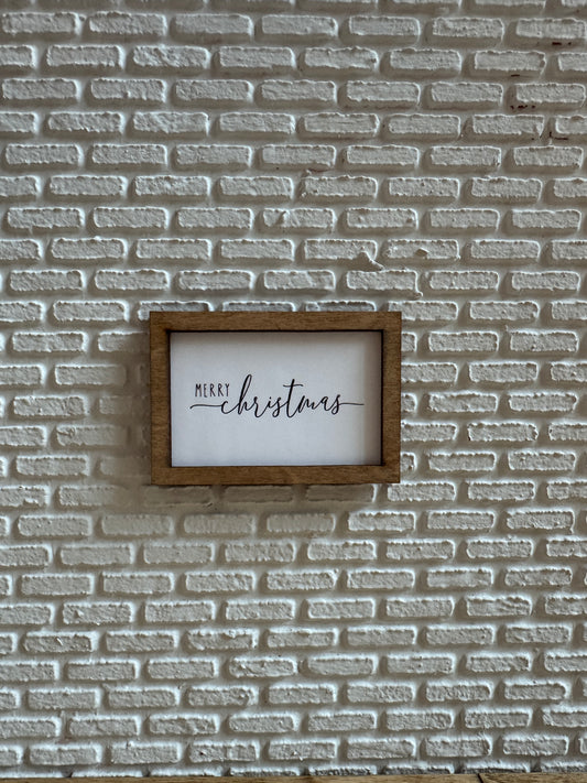 "Merry Christmas" Framed Farmhouse Wall Art