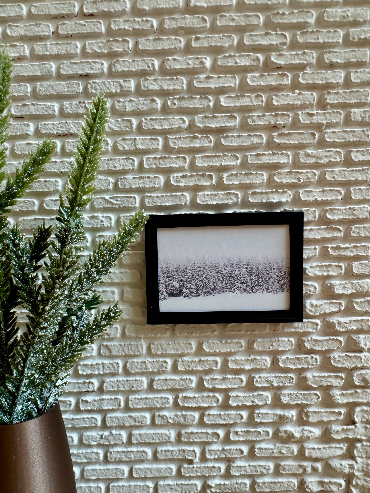 Snowy Winter Trees Framed Wall Art
