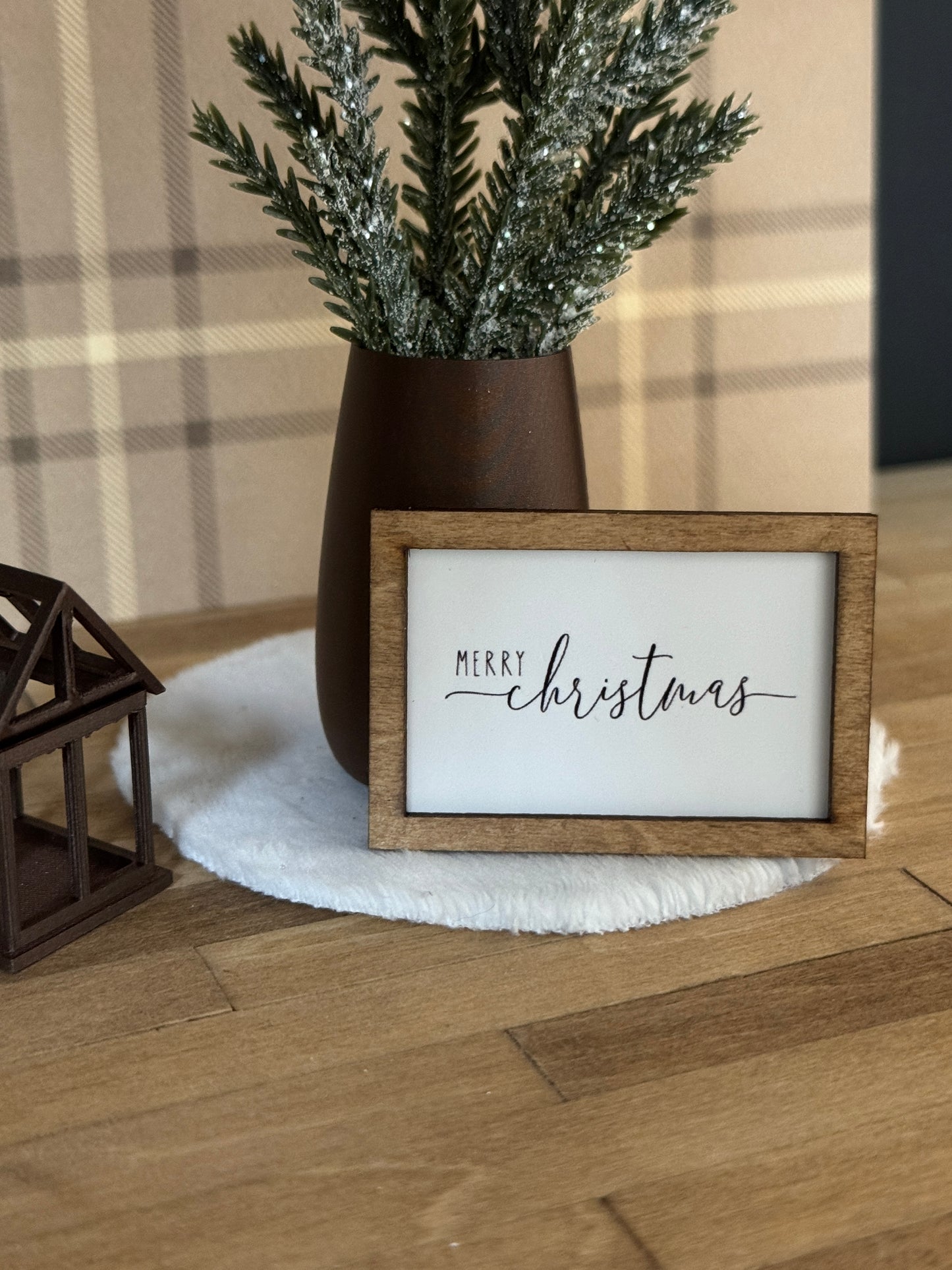 "Merry Christmas" Framed Farmhouse Wall Art
