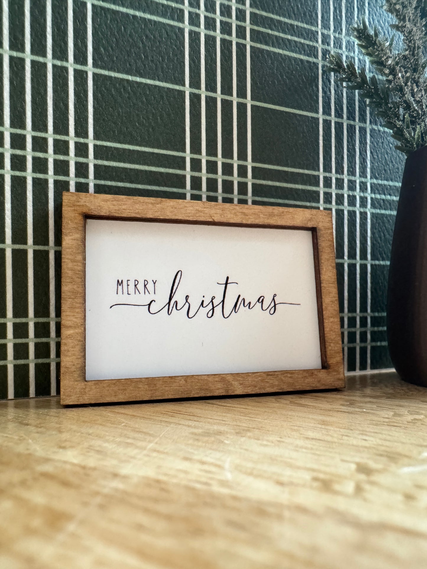 "Merry Christmas" Framed Farmhouse Wall Art
