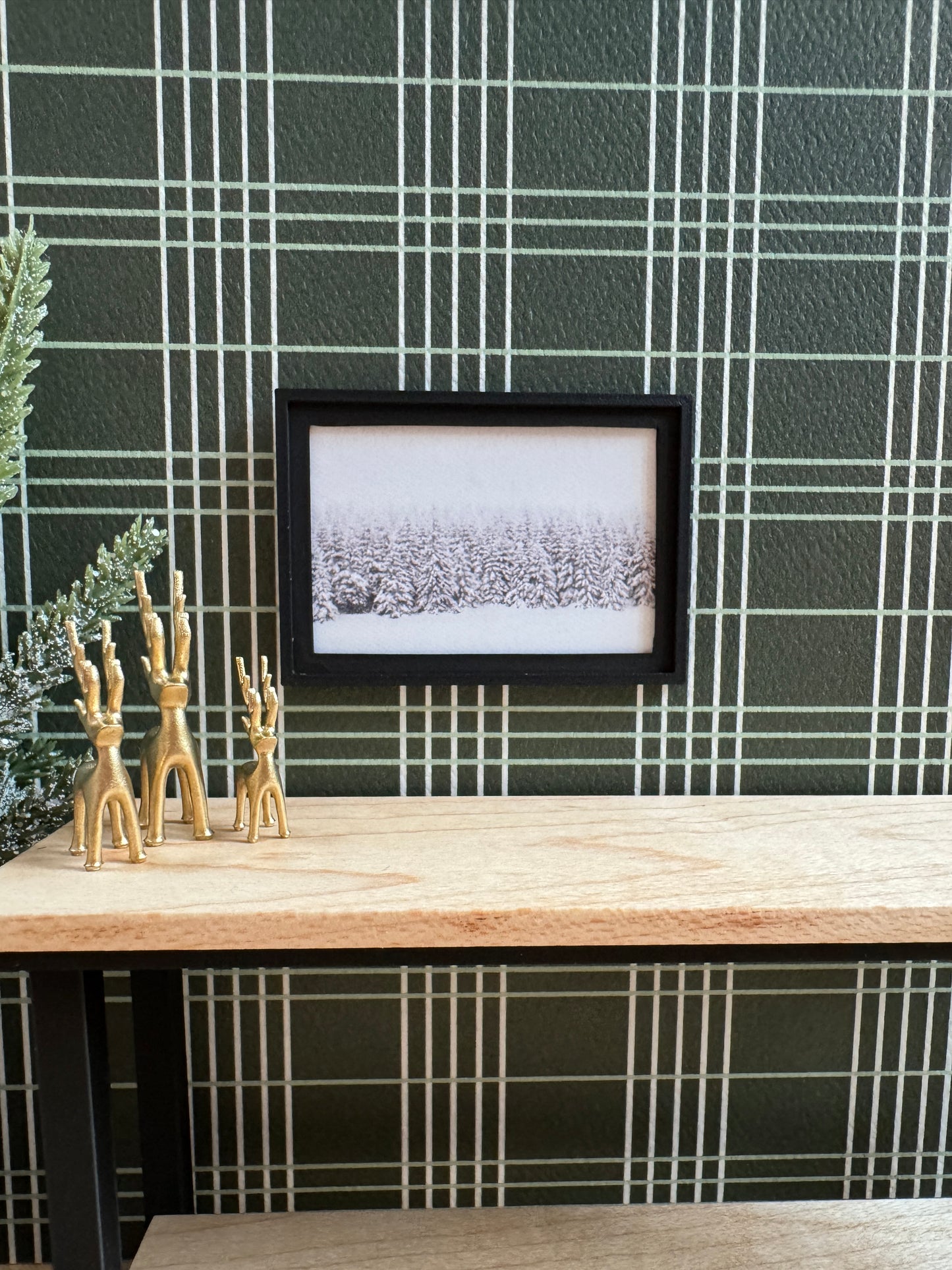 Snowy Winter Trees Framed Wall Art