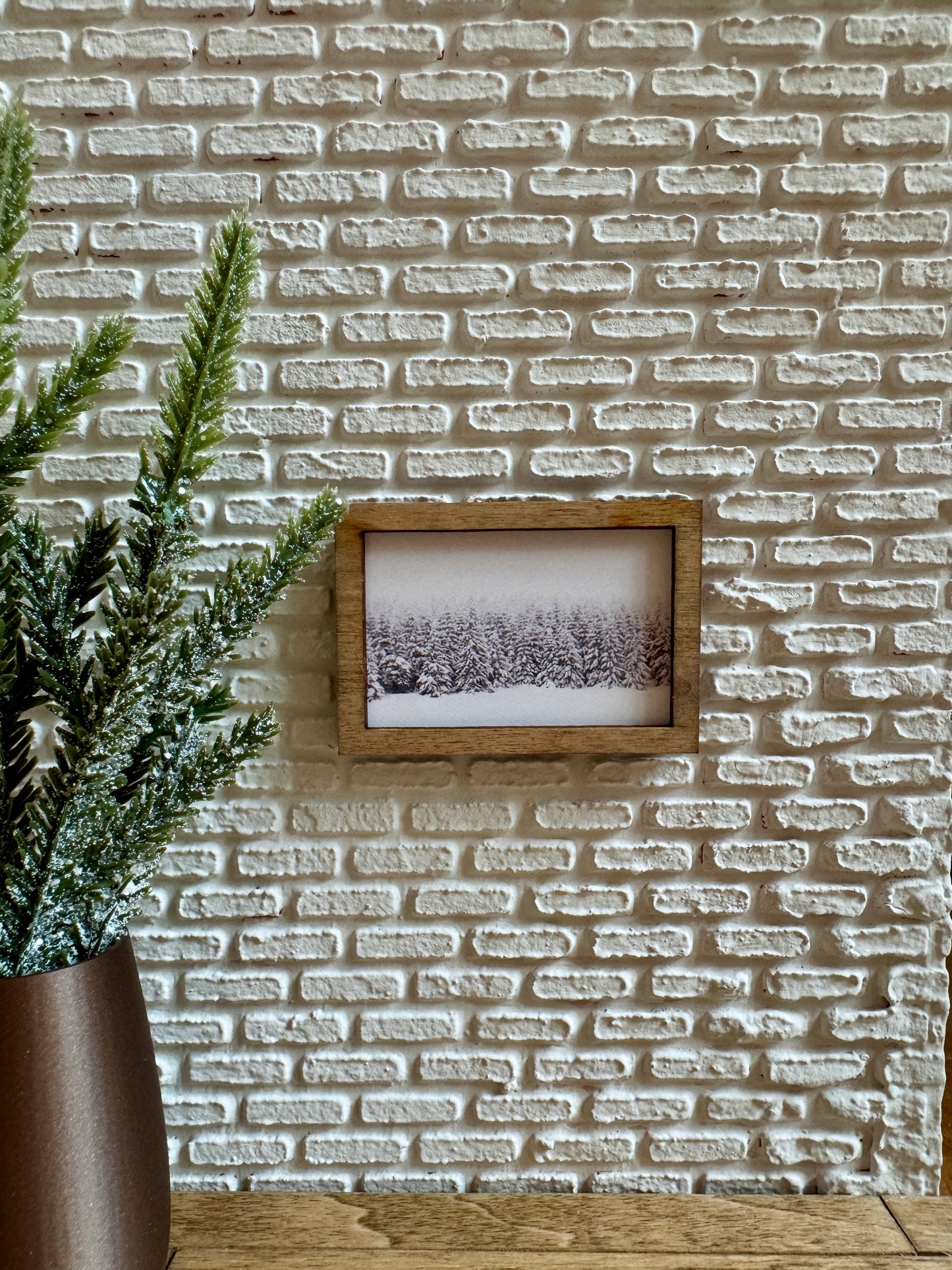 Snowy Winter Trees Framed Wall Art