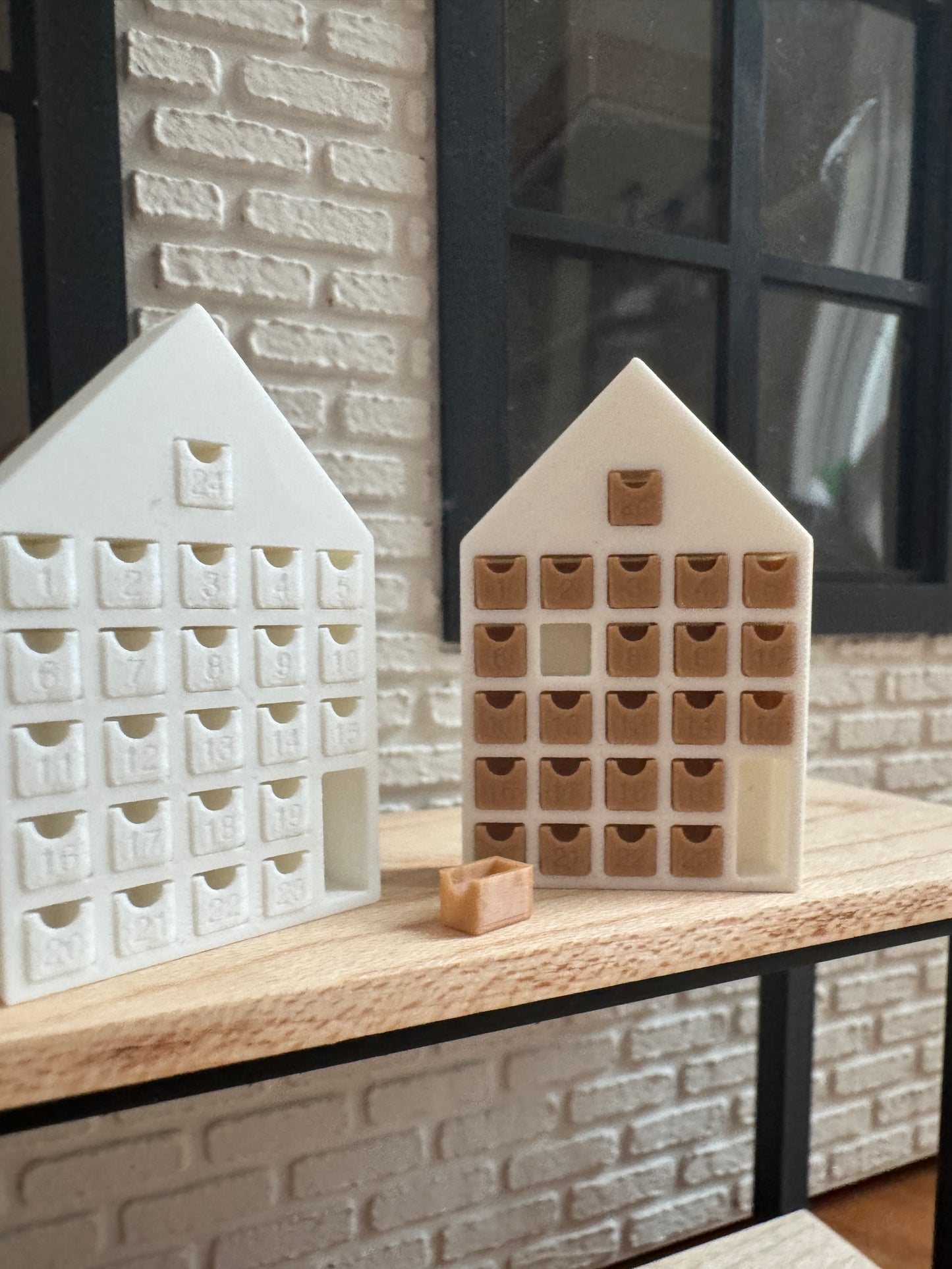 Tan & White Mini Christmas Advent