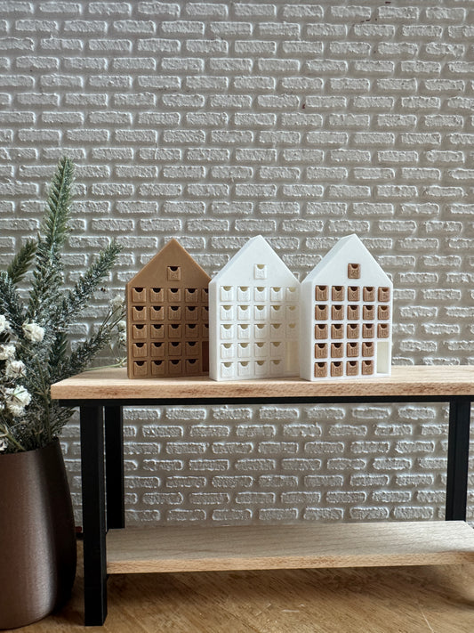 Tan & White Mini Christmas Advent