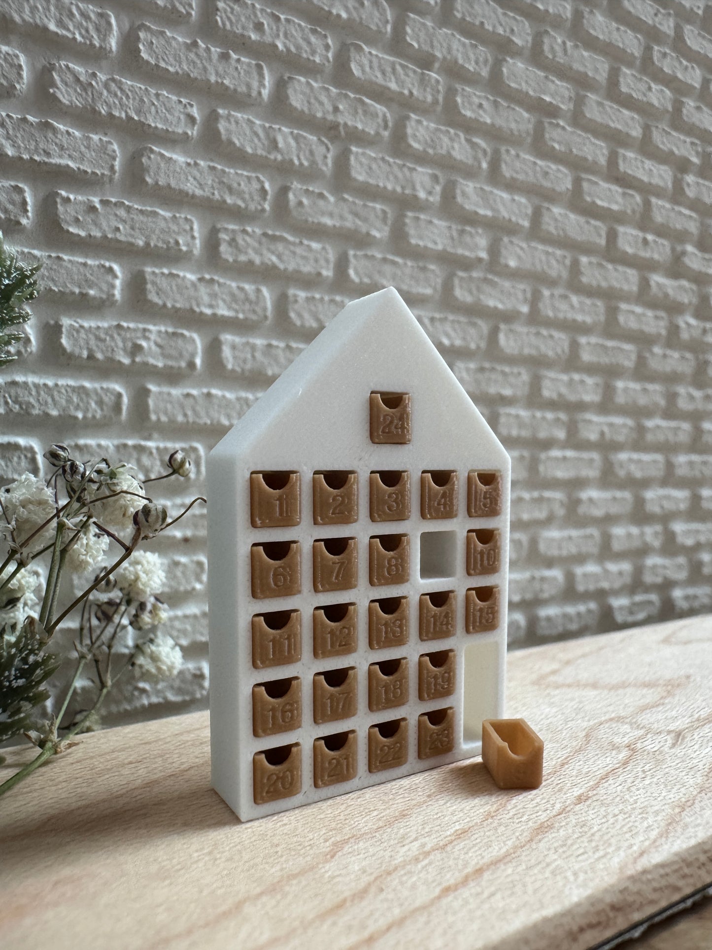 Tan & White Mini Christmas Advent