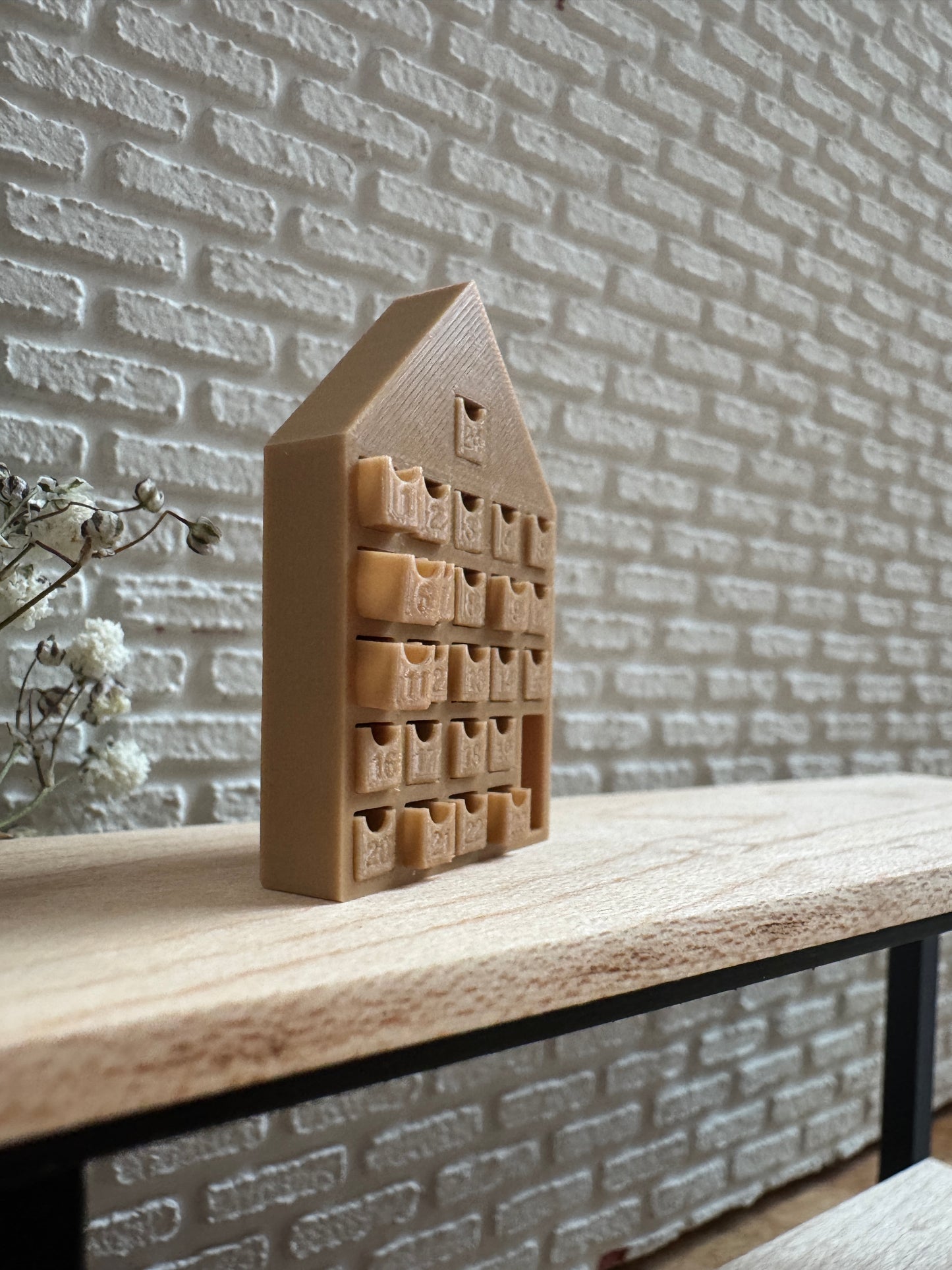 Tan & White Mini Christmas Advent