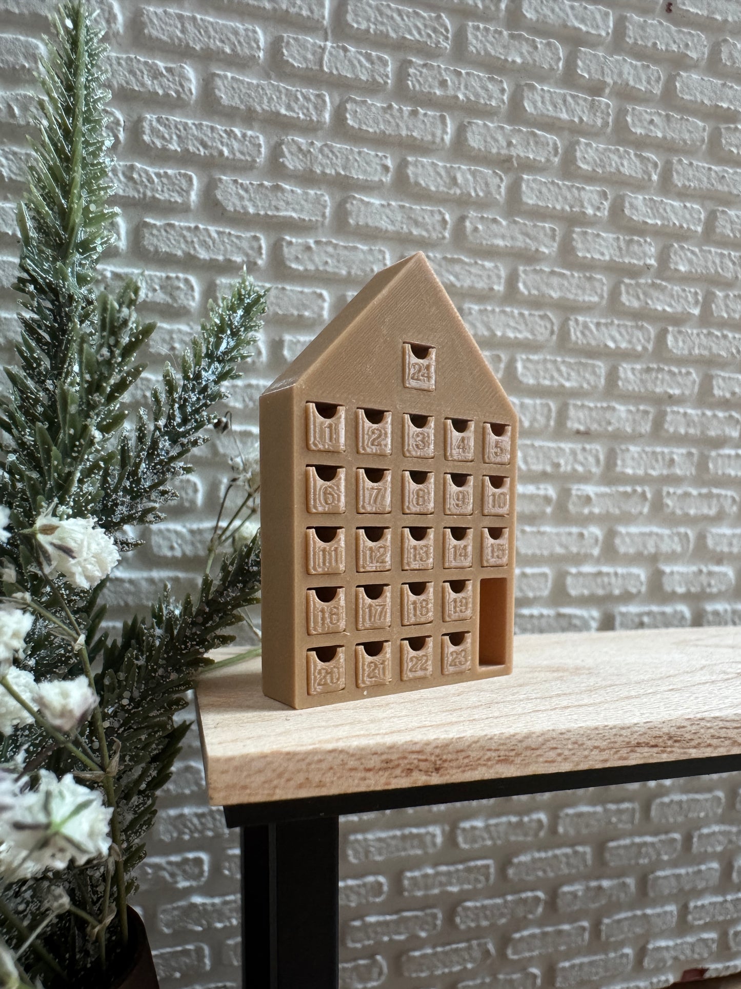 Tan & White Mini Christmas Advent