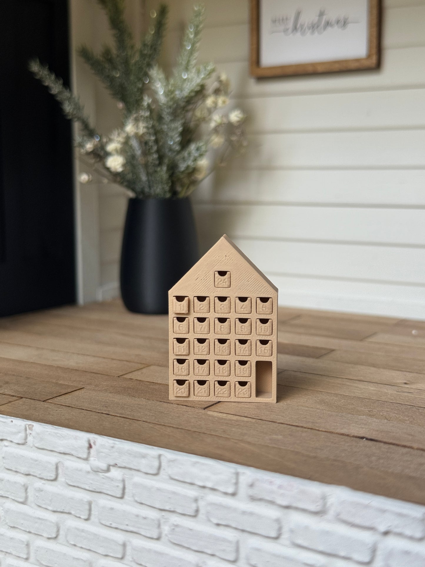 Tan & White Mini Christmas Advent