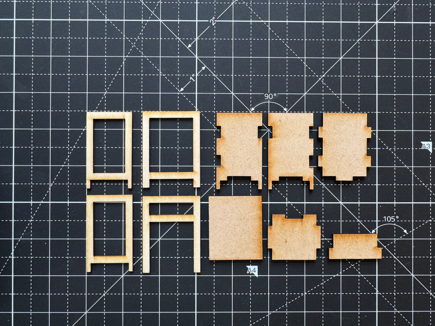 Miniature Nightstand End Table DIY Kit 1:12 Scale