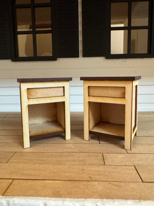 Miniature Nightstand End Table DIY Kit 1:12 Scale