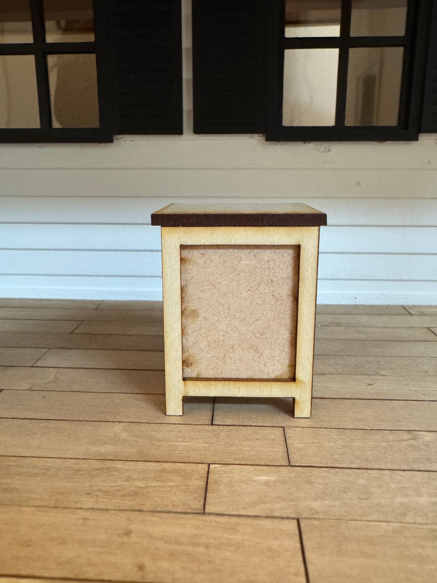 Miniature Nightstand End Table DIY Kit 1:12 Scale