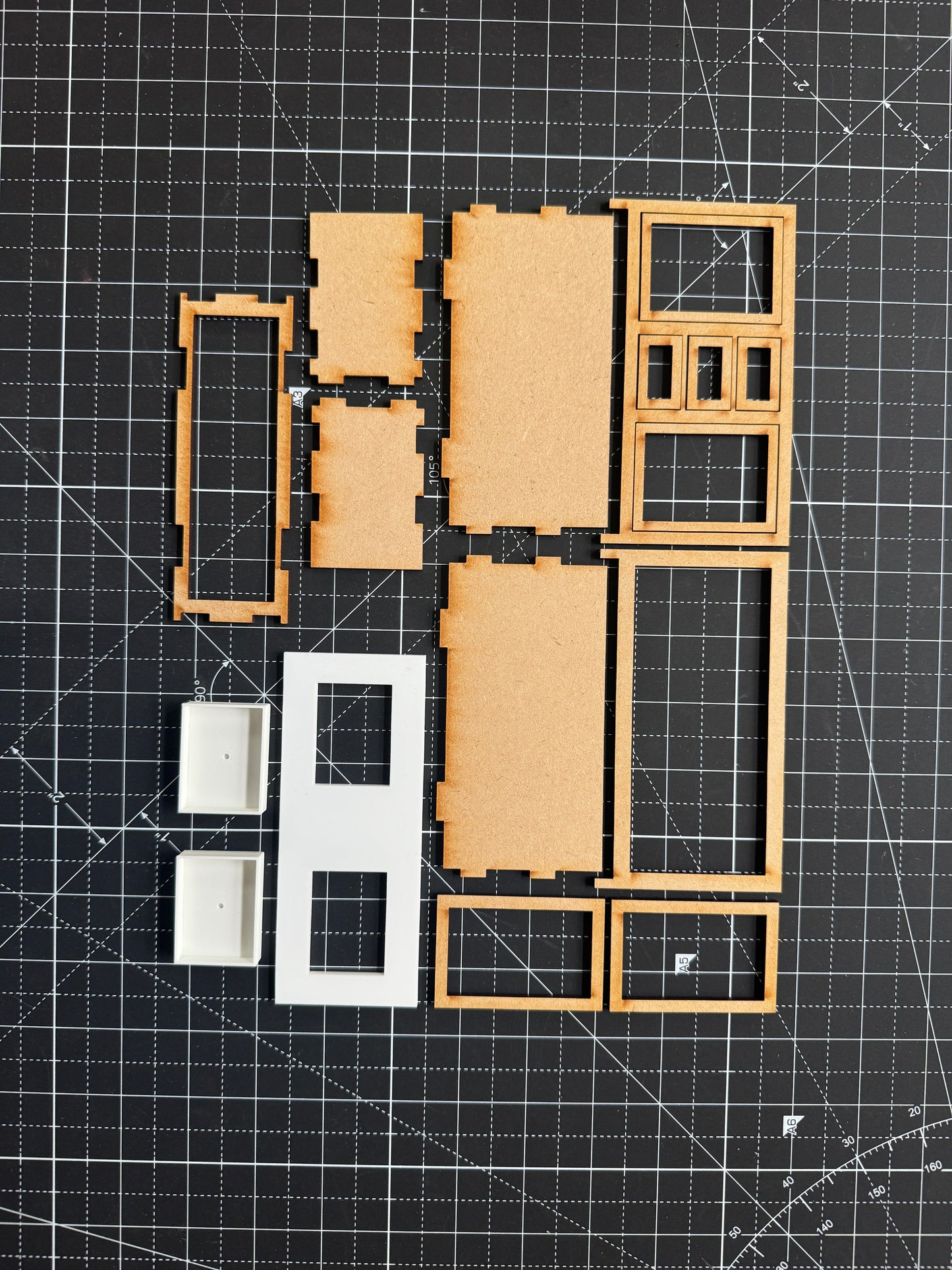 5" DIY Kit Bathroom Cabinet Miniature in 1:12 scale | Sink and Acrylic Counter (Copy)