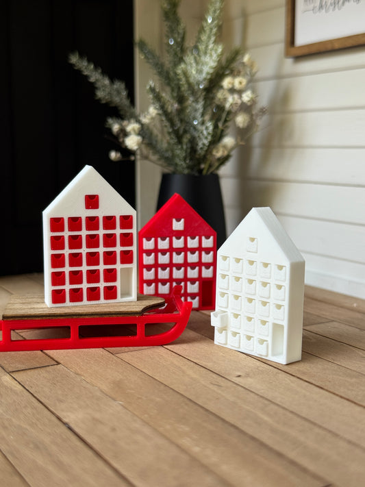 Miniature Red & White Advent